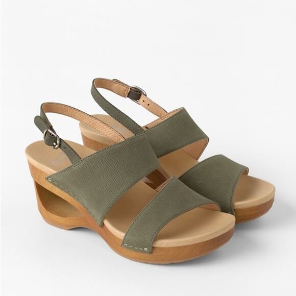 Dansko Tamia Wedge Sandal Sage Green EU 42 US 11.5-12 - Picture 1 of 15
